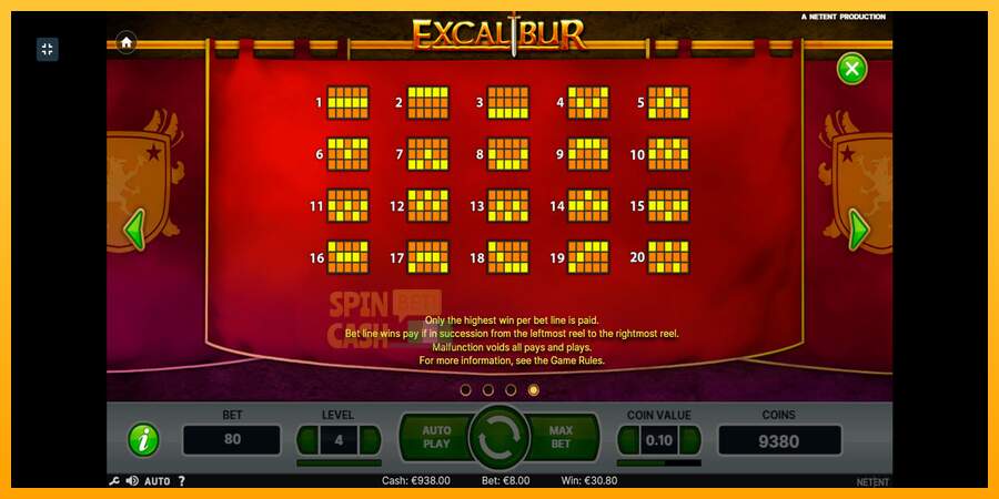 Spielautomat Excalibur für echtes geld 9