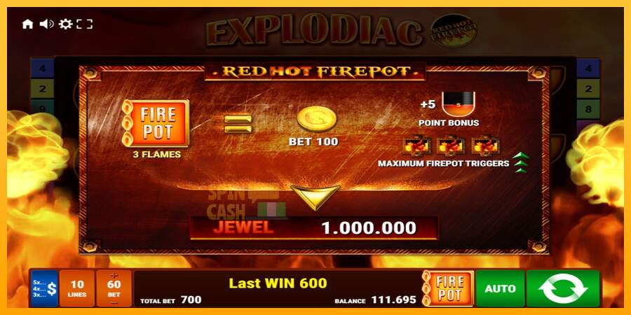 Spielautomat Explodiac Red Hot Firepot für echtes geld 6