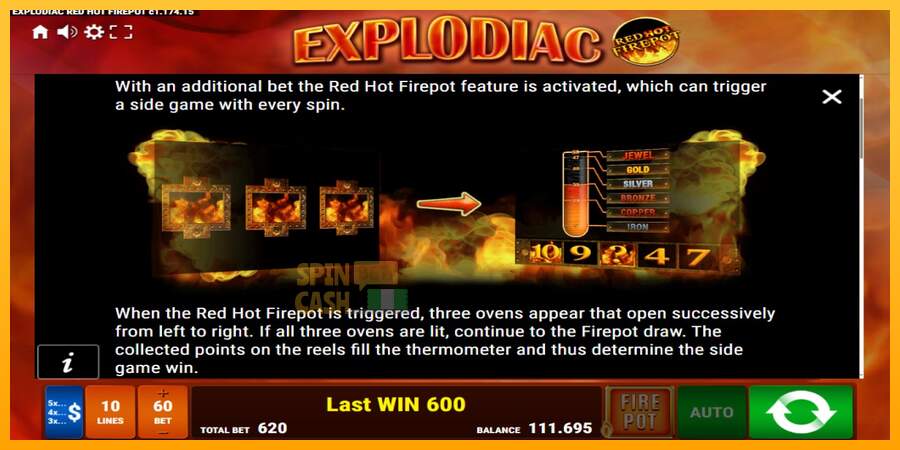 Spielautomat Explodiac Red Hot Firepot für echtes geld 7