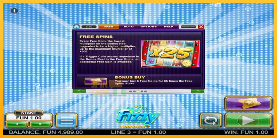 Spielautomat Fizzy Pennyslot für echtes geld 6