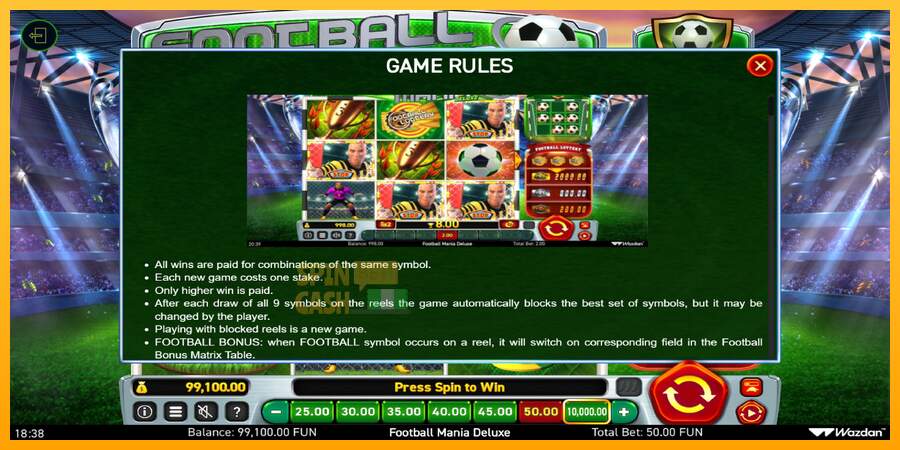 Spielautomat Football Mania Deluxe für echtes geld 6