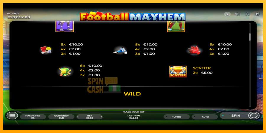 Spielautomat Football Mayhem für echtes geld 6