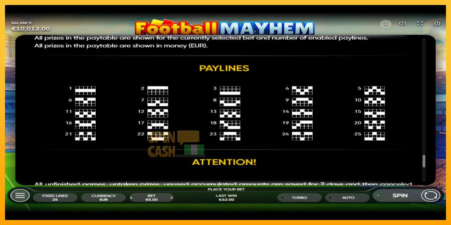 Spielautomat Football Mayhem für echtes geld 7