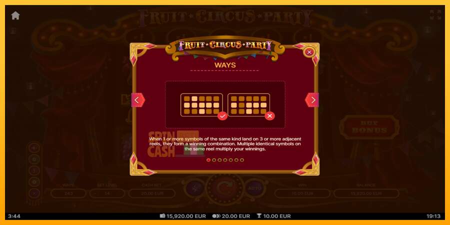 Spielautomat Fruit Circus Party für echtes geld 5