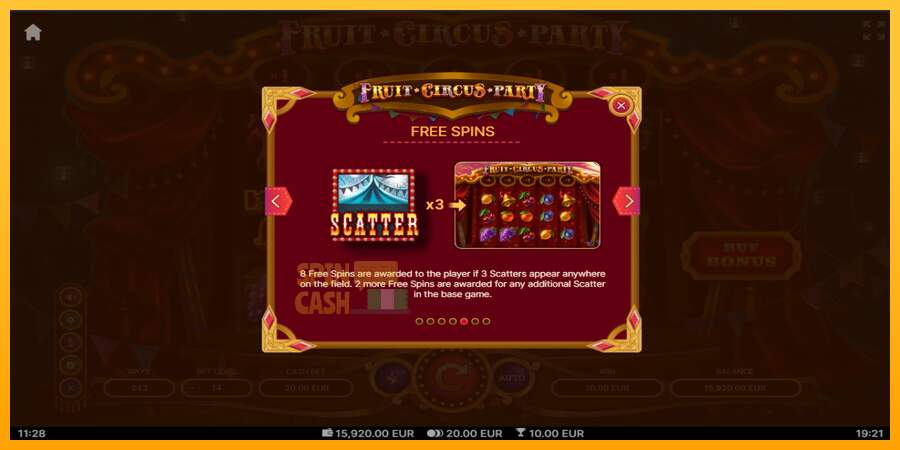 Spielautomat Fruit Circus Party für echtes geld 6