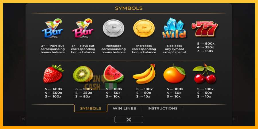 Spielautomat Fruit Cocktail Coin Chase für echtes geld 3