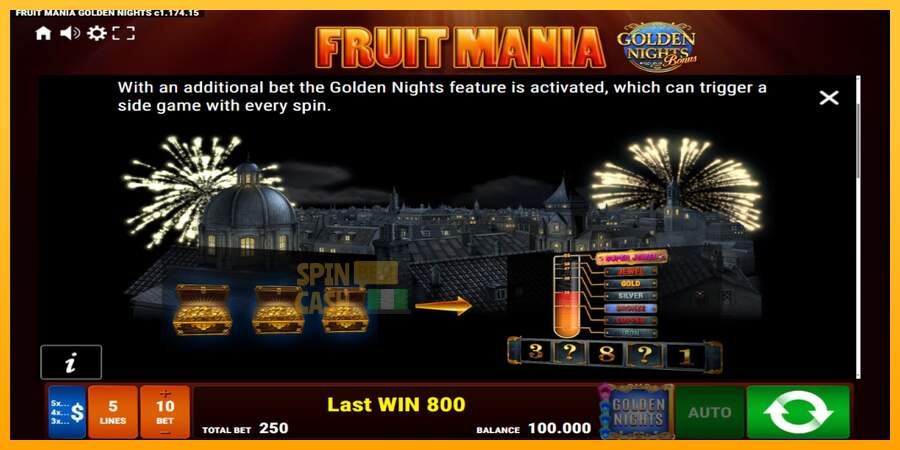 Spielautomat Fruit Mania Golden Nights für echtes geld 5