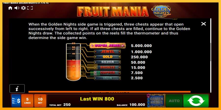 Spielautomat Fruit Mania Golden Nights für echtes geld 6