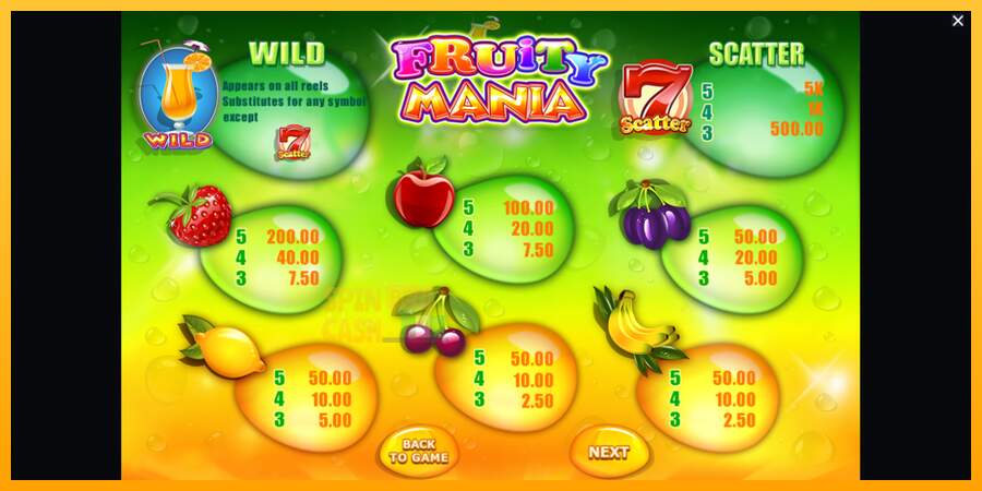 Spielautomat Fruity Mania für echtes geld 6