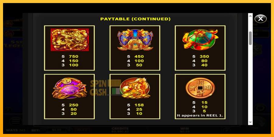 Spielautomat Fu Lai Cai Lai 5 Sea Legends für echtes geld 6