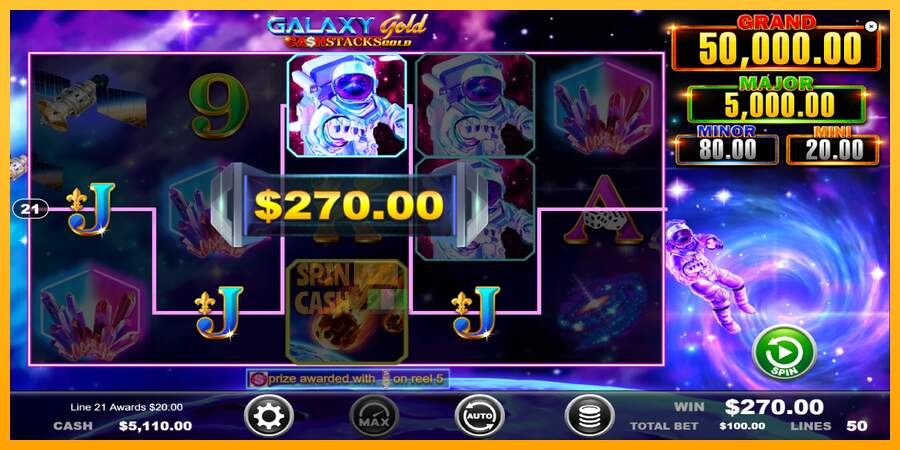 Spielautomat Galaxy Gold CashStacks Gold für echtes geld 4