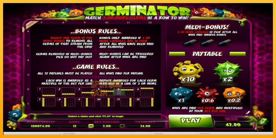 Spielautomat Germinator für echtes geld 2