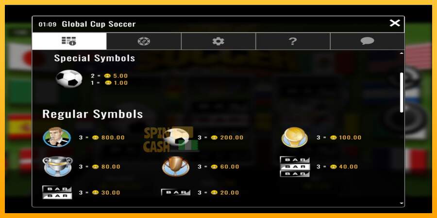 Spielautomat Global Cup Soccer für echtes geld 3