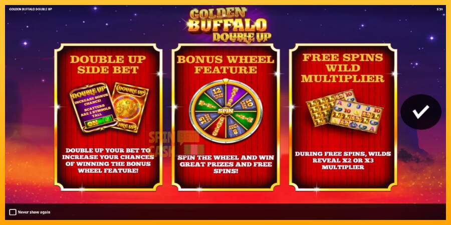 Spielautomat Golden Buffalo Double Up für echtes geld 1