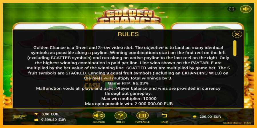 Spielautomat Golden Chance für echtes geld 5