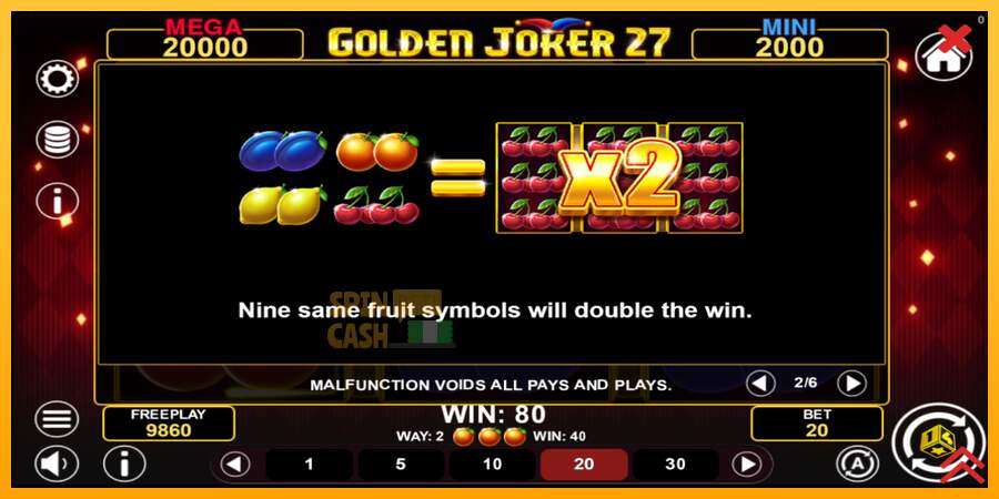 Spielautomat Golden Joker 27 Hold & Win für echtes geld 6