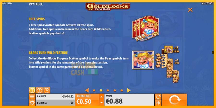 Spielautomat Goldilocks and the Wild Bears für echtes geld 5