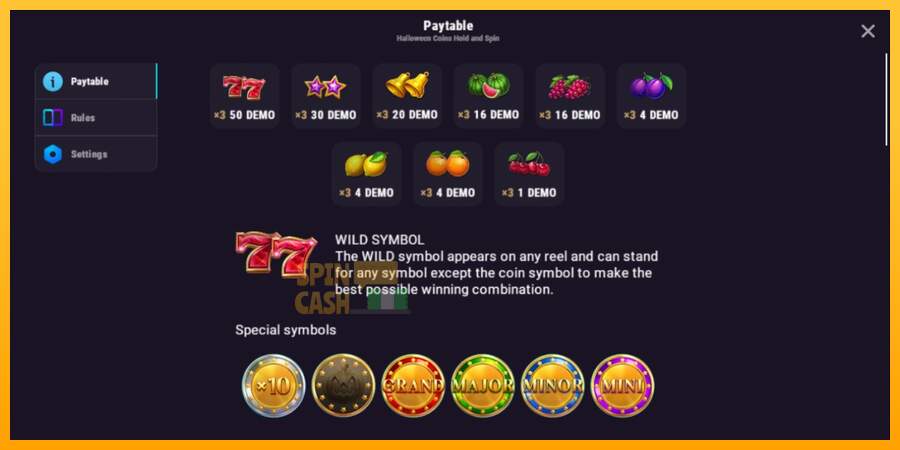 Spielautomat Halloween Coins Hold and Spin für echtes geld 4