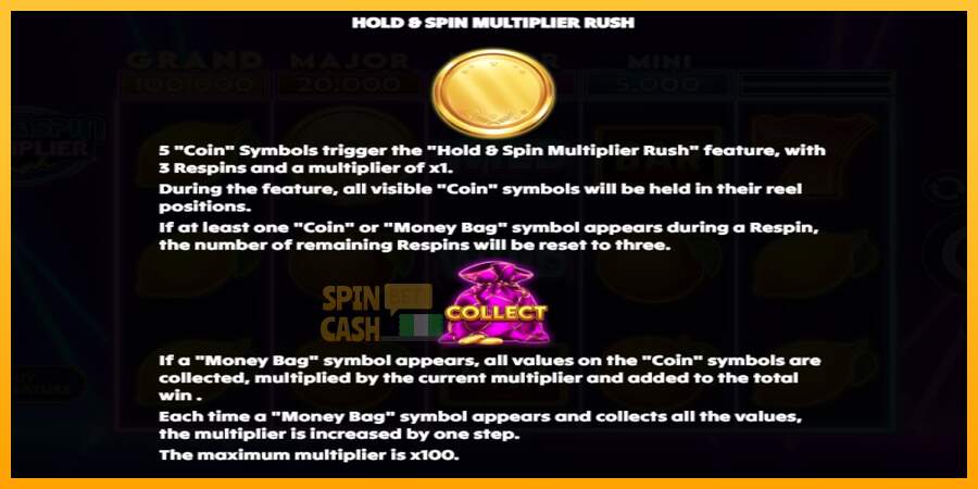 Spielautomat Hold & Spin Multiplier Rush für echtes geld 5