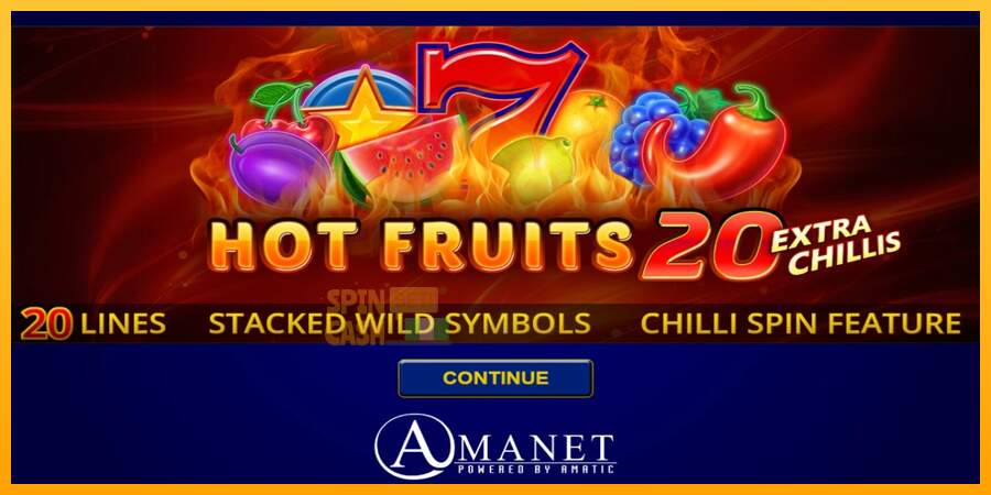 Spielautomat Hot Fruits 20 Extra Chillis für echtes geld 1