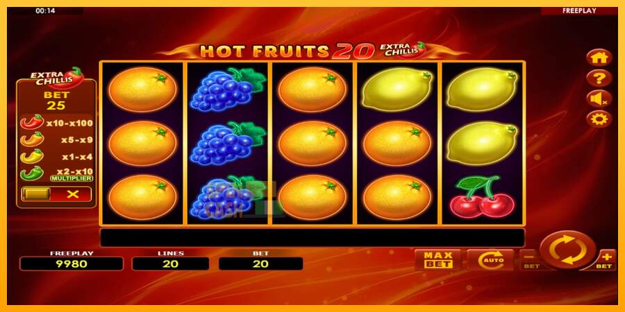 Spielautomat Hot Fruits 20 Extra Chillis für echtes geld 2