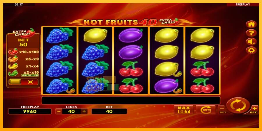 Spielautomat Hot Fruits 40 Extra Chillis für echtes geld 2