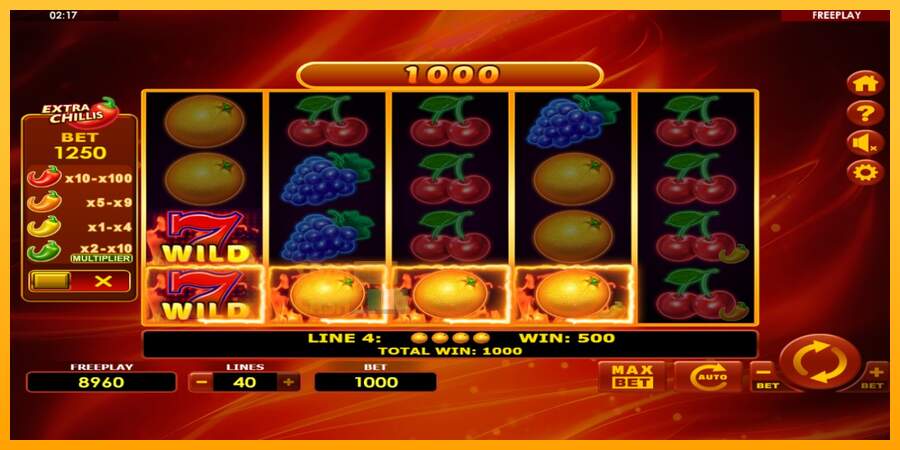 Spielautomat Hot Fruits 40 Extra Chillis für echtes geld 3