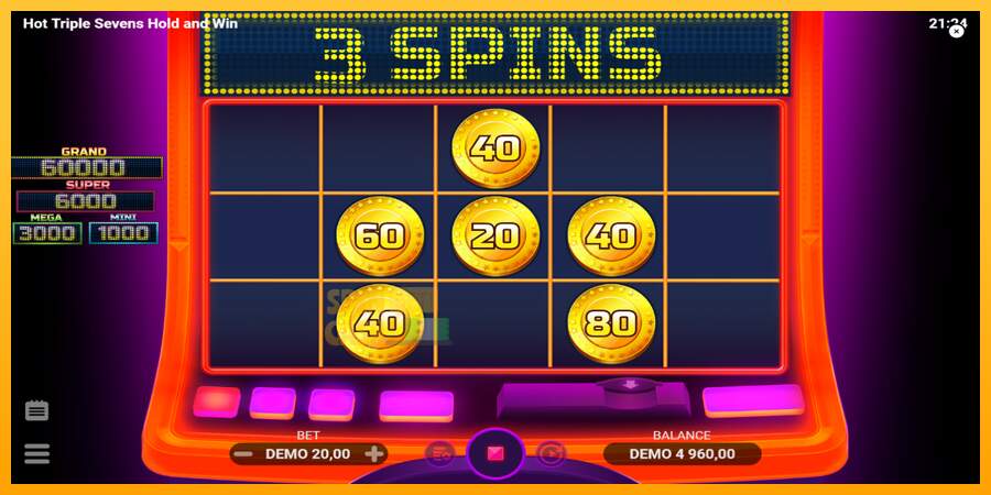 Spielautomat Hot Triple Sevens Hold & Win für echtes geld 3