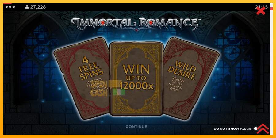 Spielautomat Immortal Romance für echtes geld 1