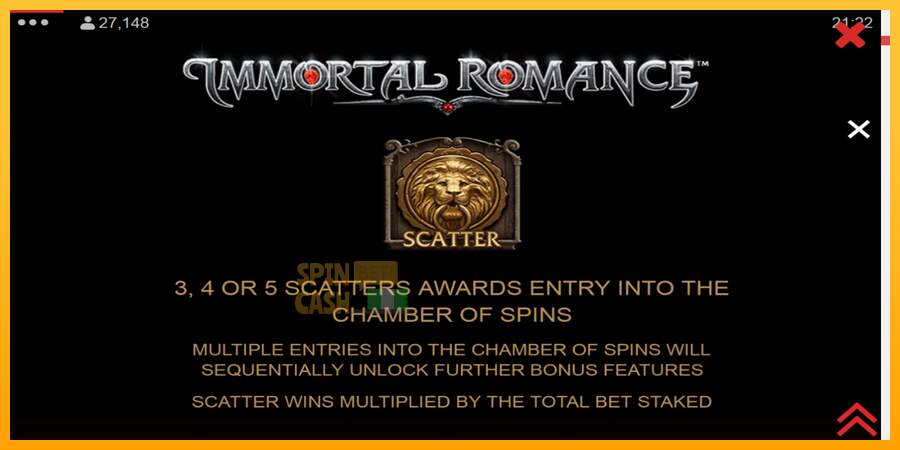 Spielautomat Immortal Romance für echtes geld 5