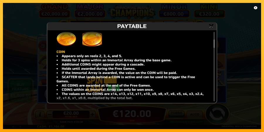 Spielautomat Immortal Ways Champions für echtes geld 6