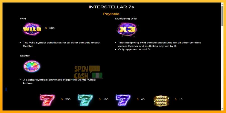 Spielautomat Interstellar 7s für echtes geld 3