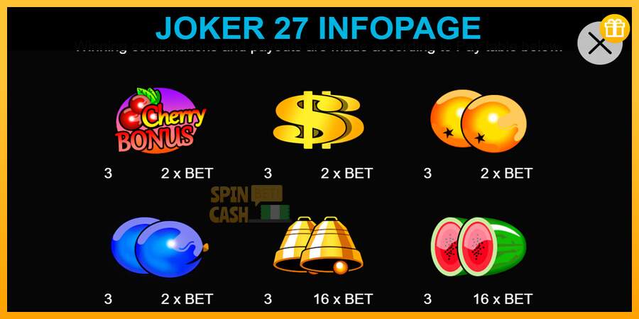 Spielautomat Joker 27 für echtes geld 2