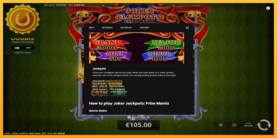 Spielautomat Joker Jackpots: Prize Mania für echtes geld 7