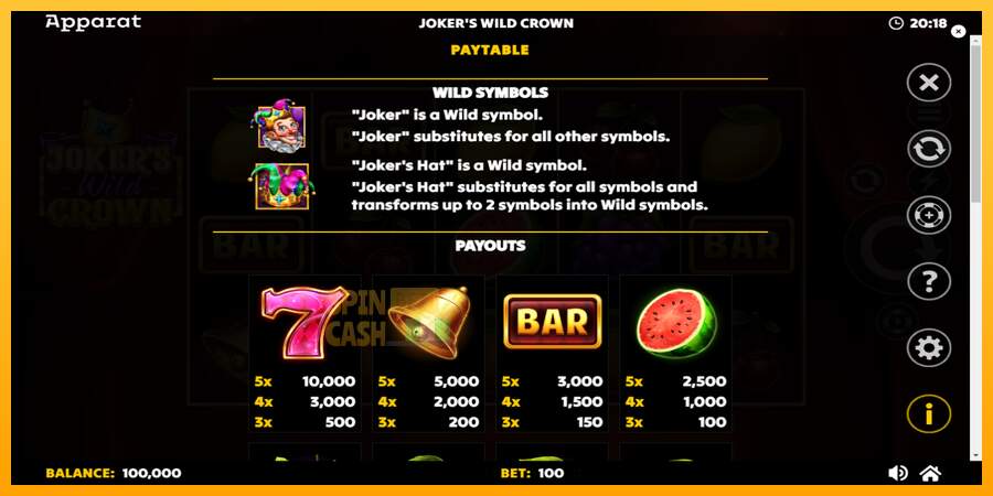 Spielautomat Jokers Wild Crown Diamond Treasures für echtes geld 5