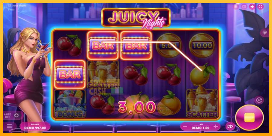 Spielautomat Juicy Nights für echtes geld 3