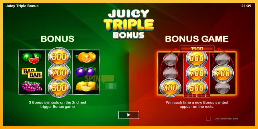 Spielautomat Juicy Triple Bonus für echtes geld 1