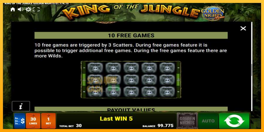 Spielautomat King of the Jungle Golden Nights für echtes geld 6