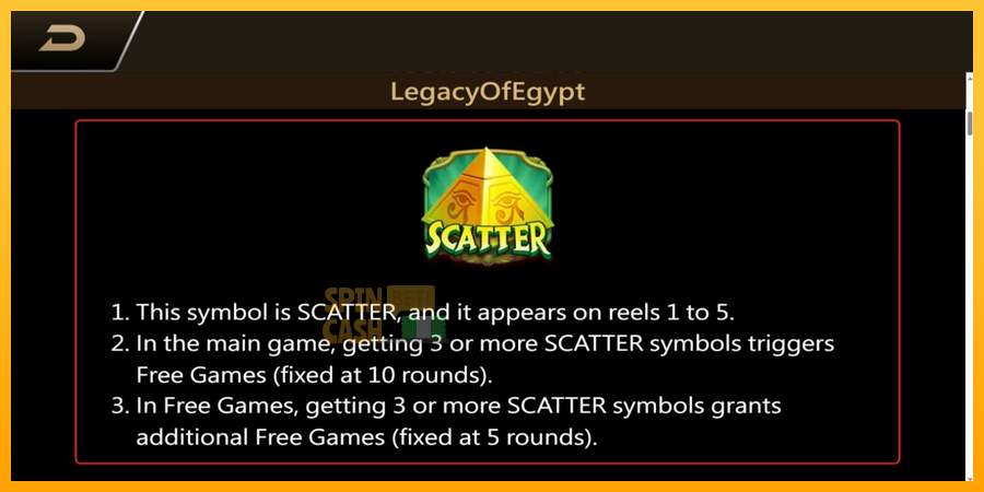 Spielautomat Legacy of Egypt für echtes geld 4