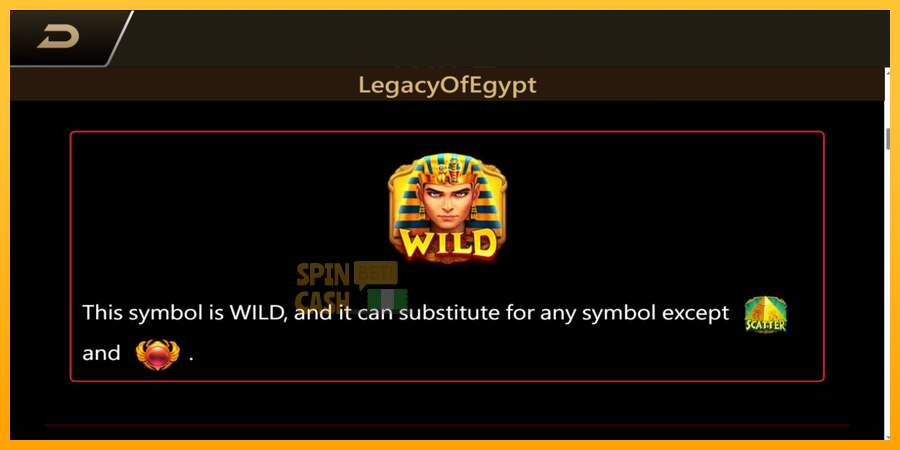 Spielautomat Legacy of Egypt für echtes geld 5