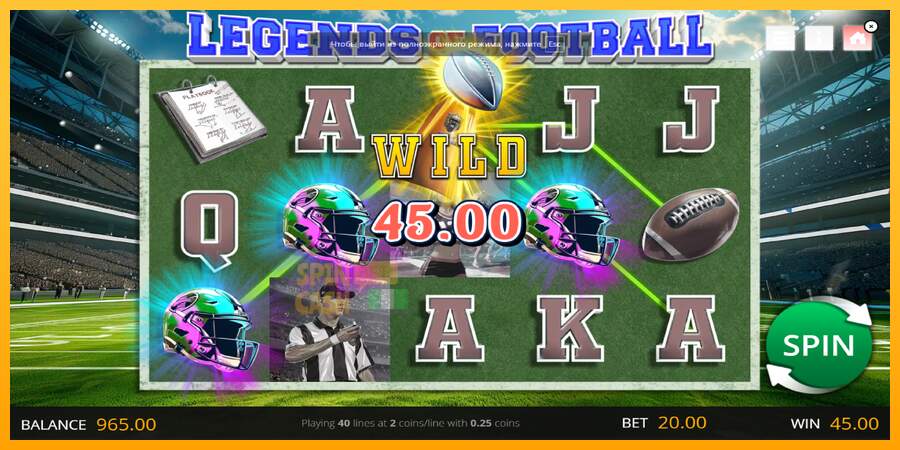 Spielautomat Legends of Football für echtes geld 4