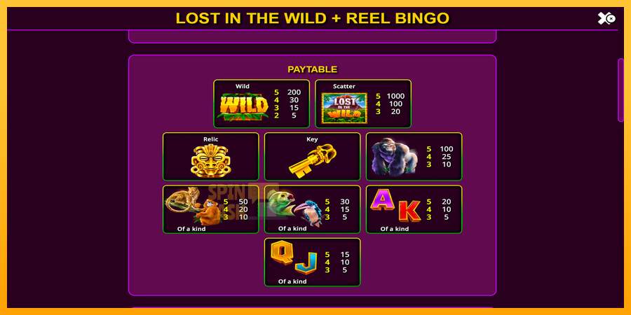 Spielautomat Lost in the Wild with Reel Bingo für echtes geld 6