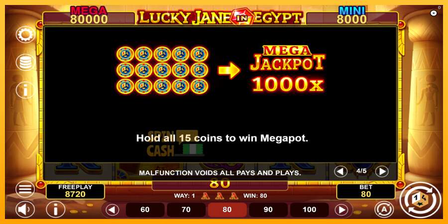 Spielautomat Lucky Jane in Egypt Hold & Win für echtes geld 7