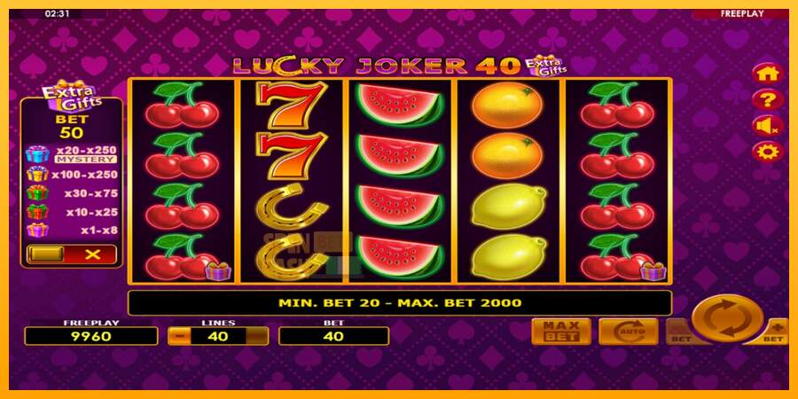 Spielautomat Lucky Joker 40 Extra Gifts für echtes geld 2