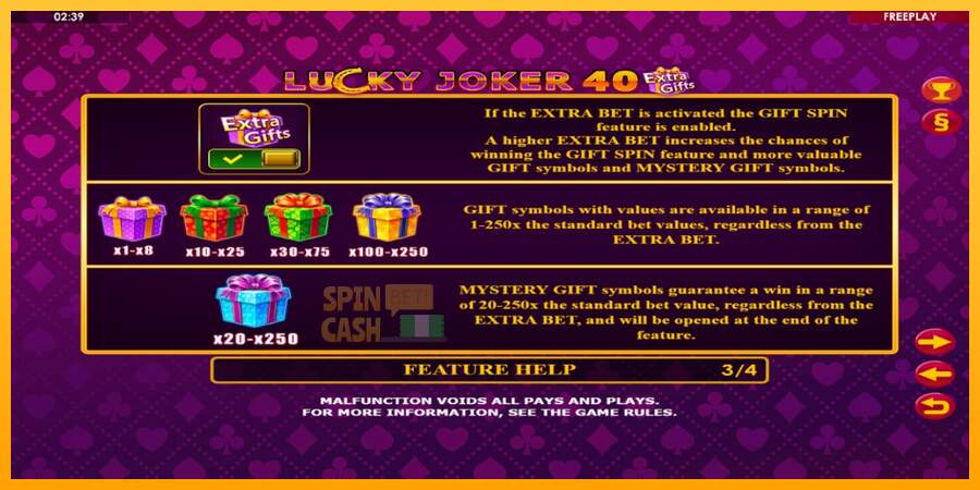 Spielautomat Lucky Joker 40 Extra Gifts für echtes geld 6