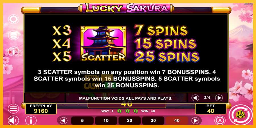 Spielautomat Lucky Sakura Win Spins für echtes geld 6