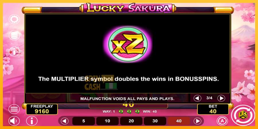 Spielautomat Lucky Sakura Win Spins für echtes geld 7