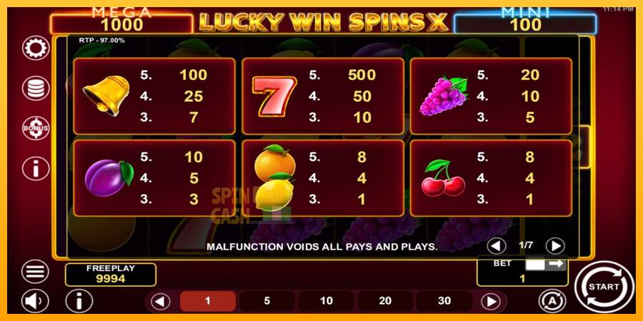 Spielautomat Lucky Win Spins X für echtes geld 4