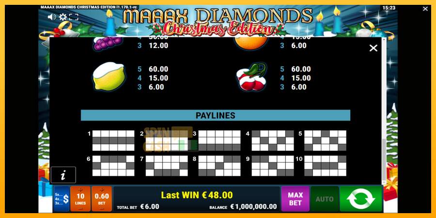 Spielautomat Maaax Diamonds Christmas Edition für echtes geld 7