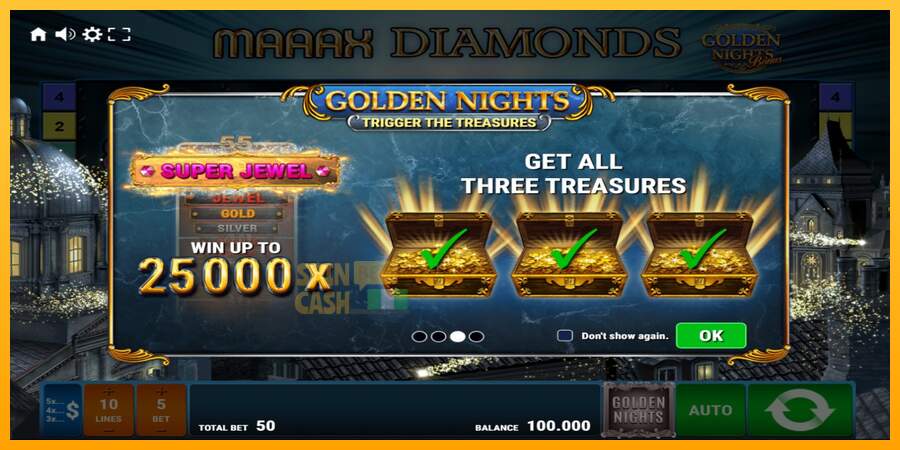 Spielautomat Maaax Diamonds Golden Nights für echtes geld 1